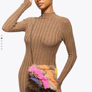 KURT GEIGER MINI FAUX FUR PURSE